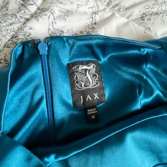 Jax sleeveless cocktail dress in peacock blue size 10 - Picture 4 of 10